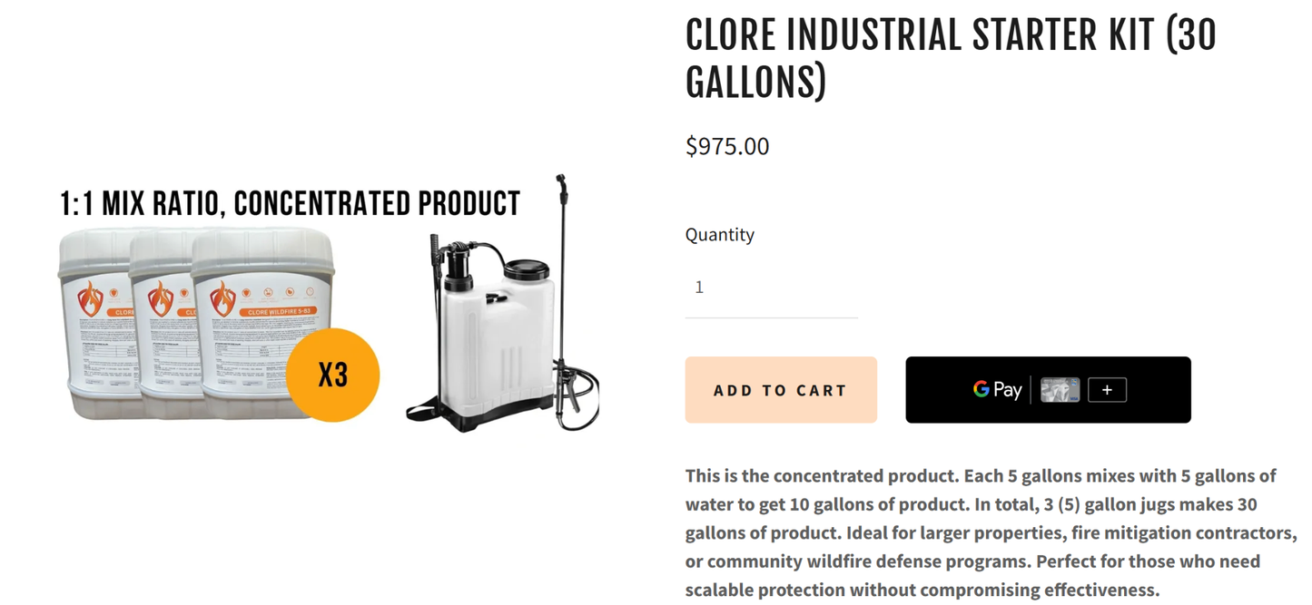 Clore Concentrate Mix Kit (30 Gallons)